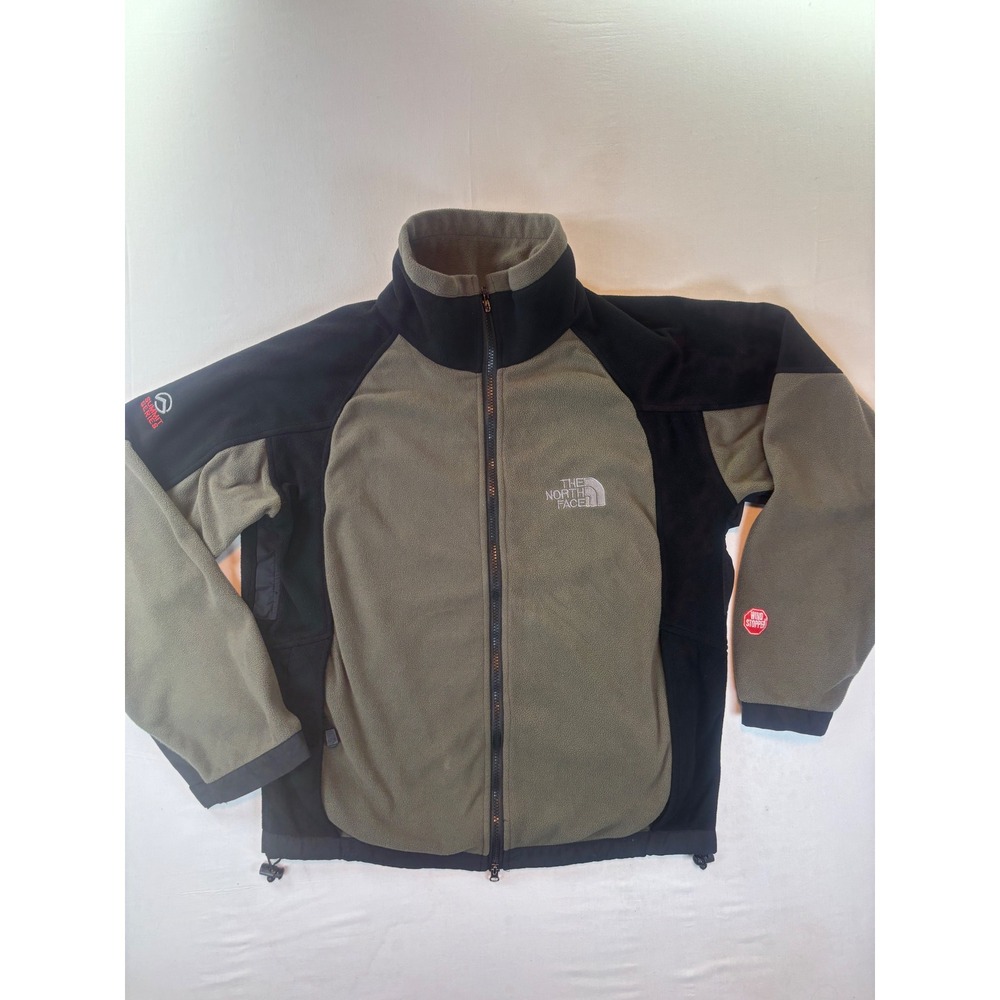 The North Face Summit Series Windstopper Fleece Jacket Olive Green Black Mens S